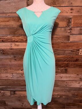 Signature Mint Twist-Detail Midi Dress